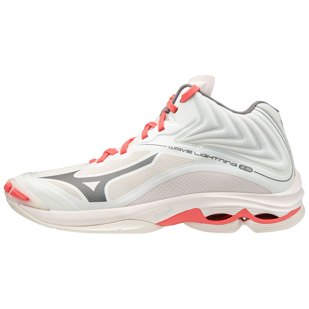 Damske Volejbalove Tenisky Mizuno Wave Lightning Z6 Mid Biele Vypredaj RYPJ57492